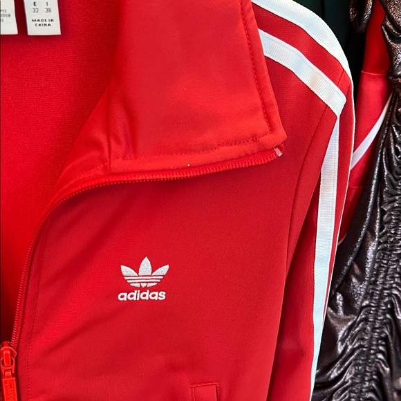 Adidas Women's Red Bomber Jacket - Picture 3 of 6